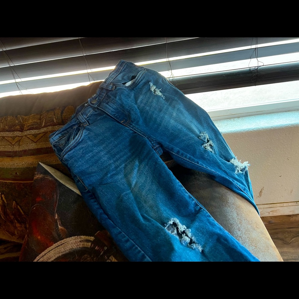 Pacific blue ripped jeans kids